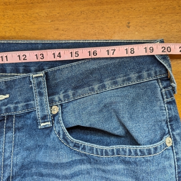 True Religion Mens Straight Leg Medium Wash Jeans - Picture 13 of 14